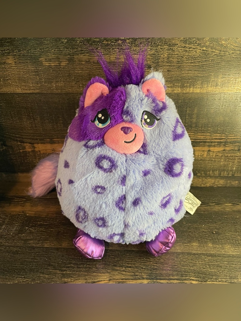 Misfittens Series 3 Wild Cats Purple Leopard Plush Cat Stuffed Animal Toy